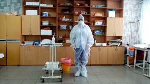 Надевания и снятие противочумного костюма.Обучение на ковид