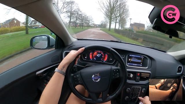 ❇️POV DRIVING WOMAN, DOWNTOWN🏙 HIGHWAY🛣 short, black sandals, manual Volvo V40, Car ASMR смотреть онлайн