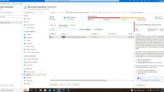 Microsoft Sentinel Hands-On Training Part 7 | Fusion Rule | Advanced Multi Stage Attack Detection смотреть онлайн