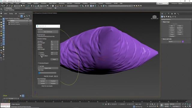 #3dsmax 2021-Poly Cloth v2.0 смотреть онлайн