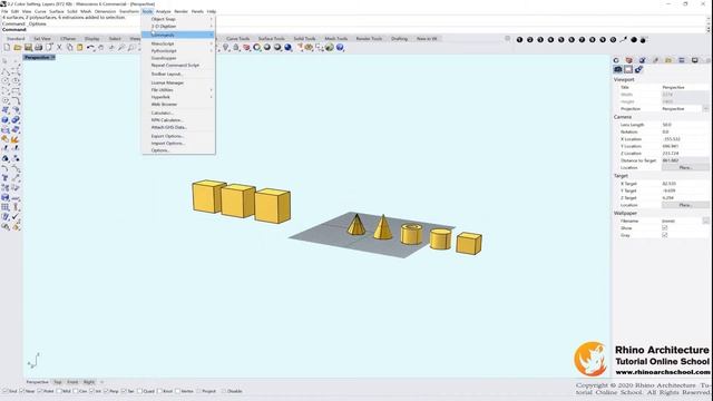 Rhino Architecture Design Tutorials - Setting colorful display modes in Rhino beginner to advance смотреть онлайн