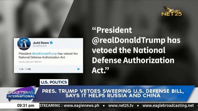 WATCH: Eagle News International - Dec. 24, 2020 смотреть онлайн
