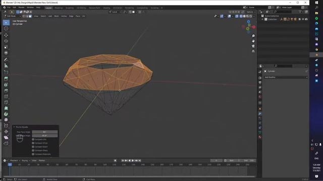 How to Create Diamond Gem in Blender in 90 sec - Quickie Tuts #02 смотреть онлайн