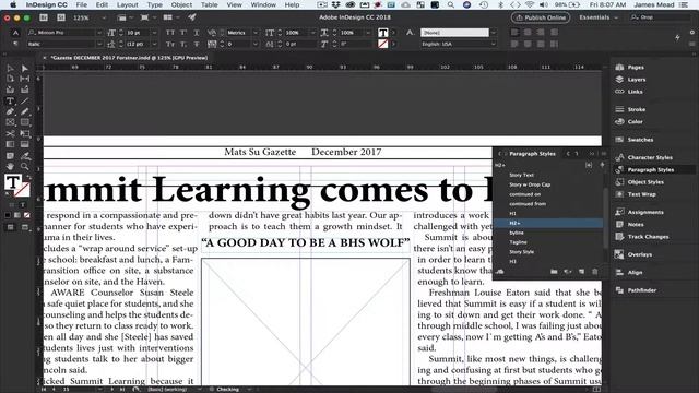 Add "continued" info in Indesign смотреть онлайн