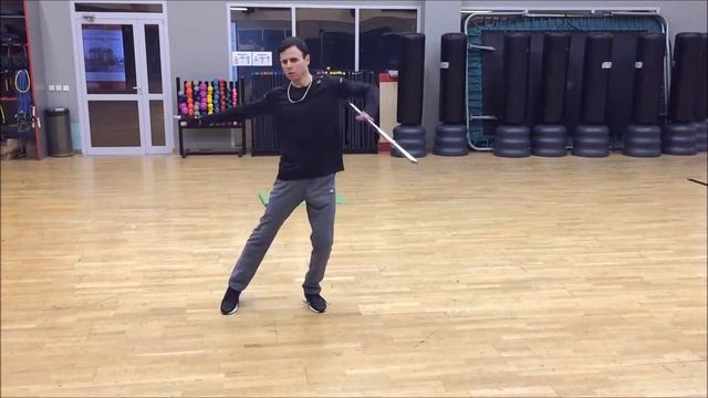 Георгий Смирнов. Упражнение с грифом от штанги. УШУ. смотреть онлайн