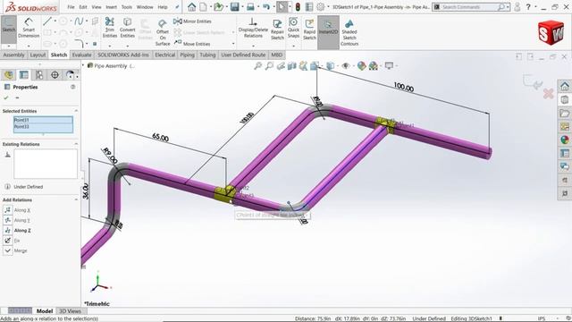 How Use Pipe Routing In Solidwork | Solidworks Tips And Tricks смотреть онлайн