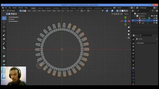 Modeling spur gear in Blender Part2 | hard surface modeling tutorial in Blender смотреть онлайн