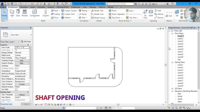 #36 | SHAFT OPENING in REVIT ARCHITECTURE [deepak verma] смотреть онлайн