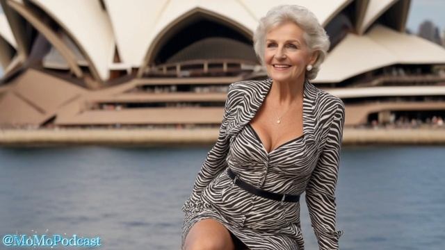 Natural Old Woman Over 60💖Chic & Wild💖Zebra Dress Outfit смотреть онлайн