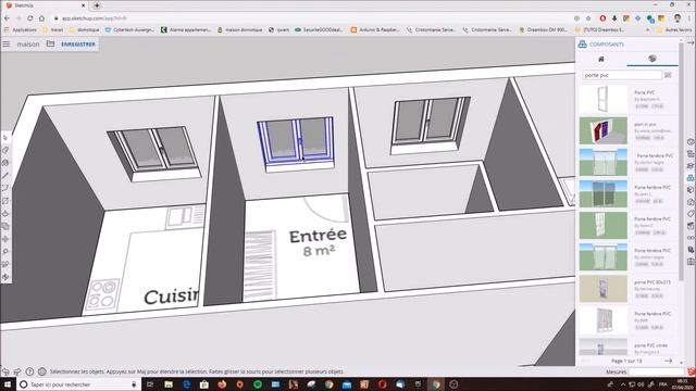 Sketchup online Modéliser une maison étape 2 смотреть онлайн