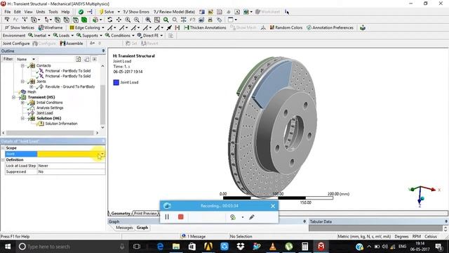 ANSYS Disc Brake Analysis смотреть онлайн