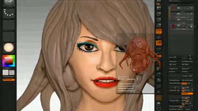 Zbrush- 3D Girl Face (BY- MxM) смотреть онлайн