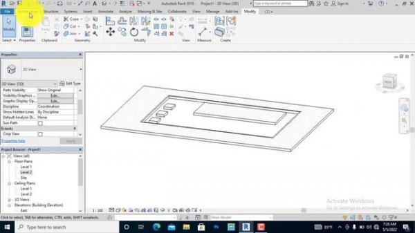 Swimming pool step by step in Revit