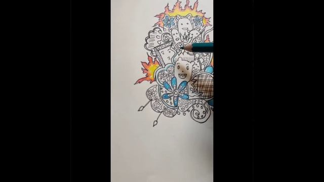 How to colour your artwork!?|| Colouring my doodle artwork. #artist#doodling#colouring смотреть онлайн