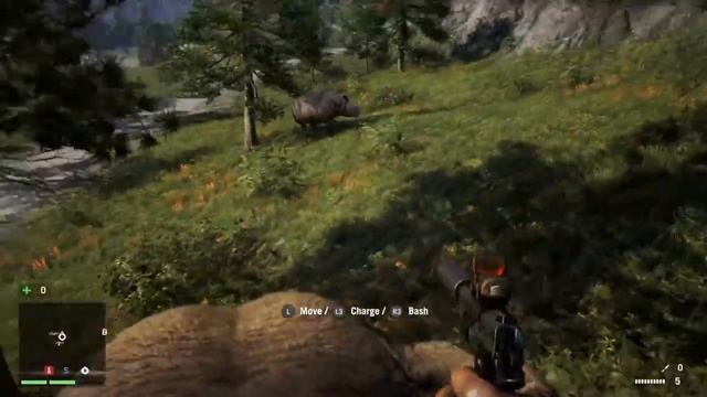 Elephant vs Rhinoceros in Far Cry 4! смотреть онлайн