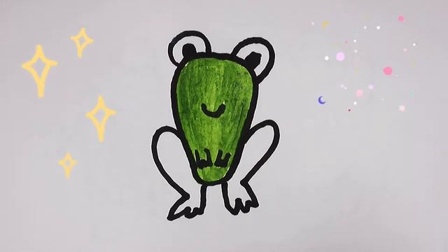 How to draw a frog | Как нарисовать лягушку | Бақаны қалай салу керек смотреть онлайн