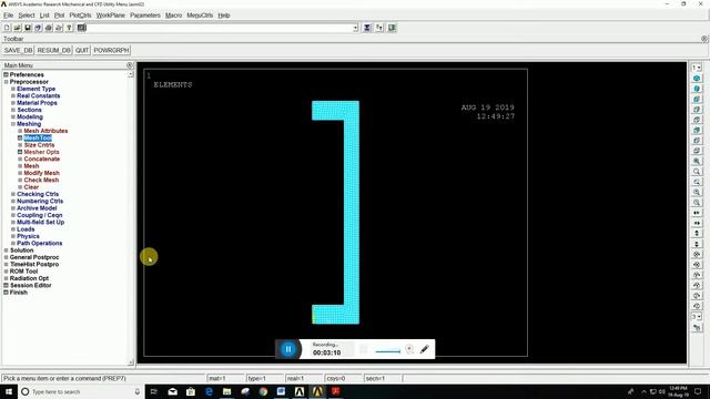 ANSYS APDL Closed pressure vessel problem3 axisymmetric смотреть онлайн