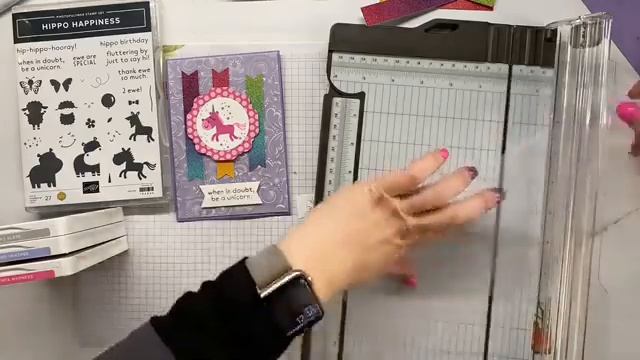 Stampin’ Up! Hippo Happiness Rainbow Unicorn Card смотреть онлайн