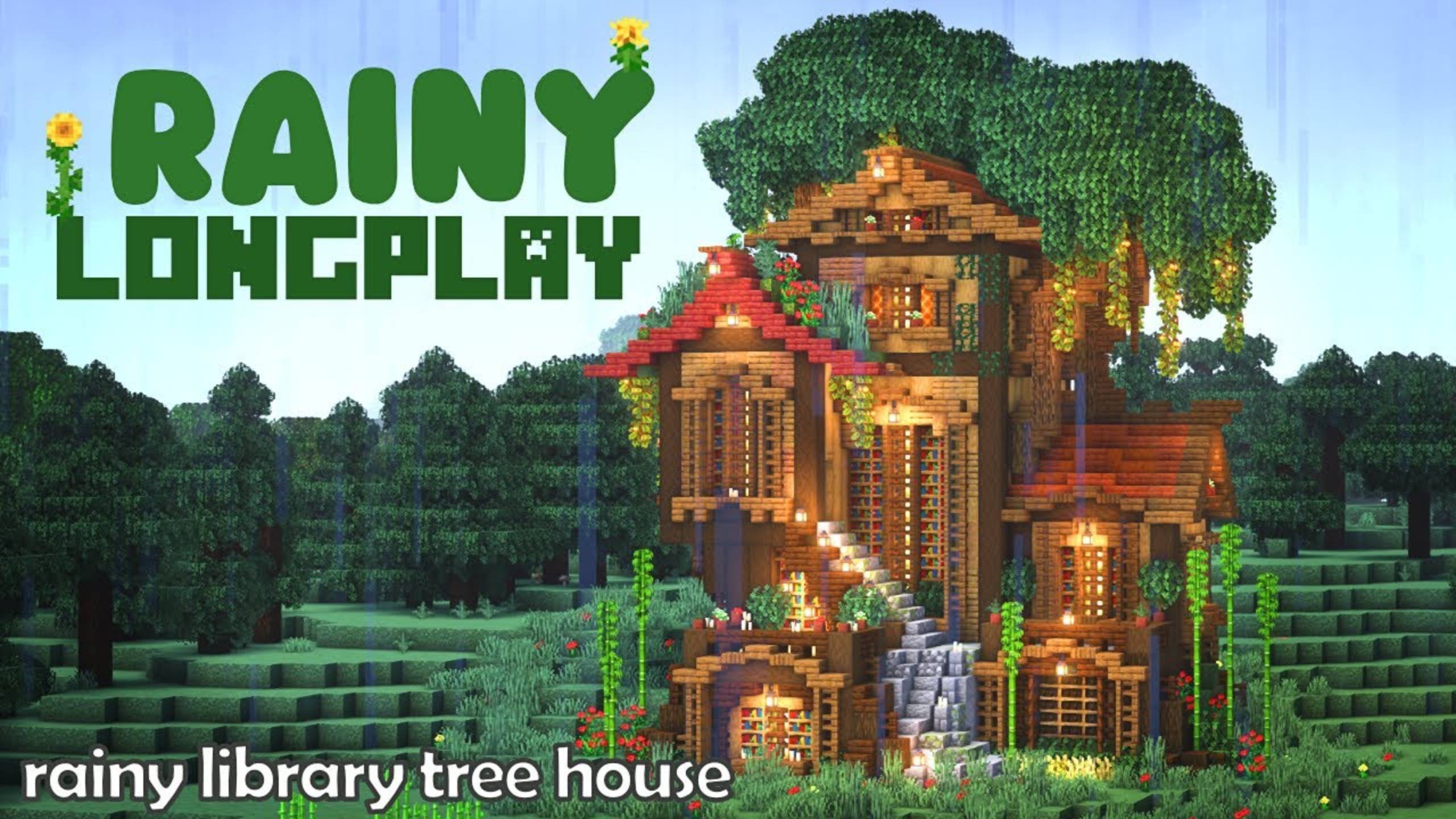 Minecraft Relaxing Longplay (No Commentary) - Library Tree House смотреть онлайн