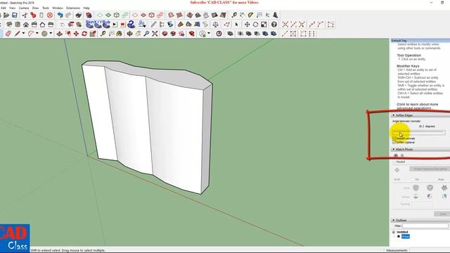 Sketchup Soften Edges