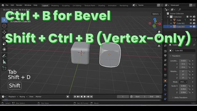 Working of Bevel in Tool in Blender | Getting the Fundamentals of Blender | Blender Tutorial смотреть онлайн
