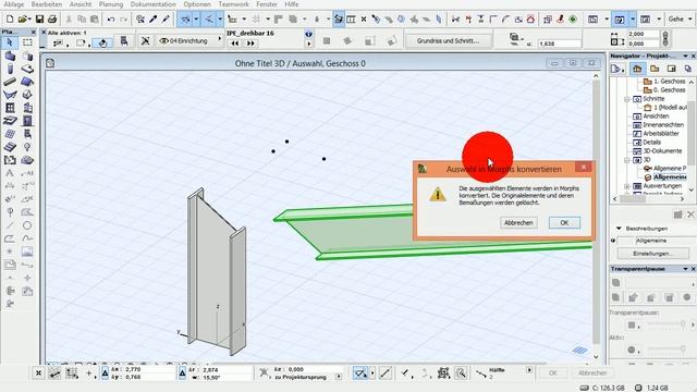 ArchiCad 16 Mini Tut Stahlbau Elemente zusammenfügen Gehrung über Morphs смотреть онлайн