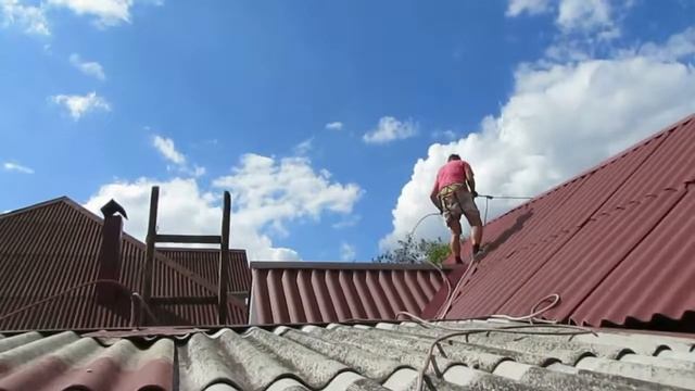 Оновлення шиферу. 2-й день робіт... смотреть онлайн
