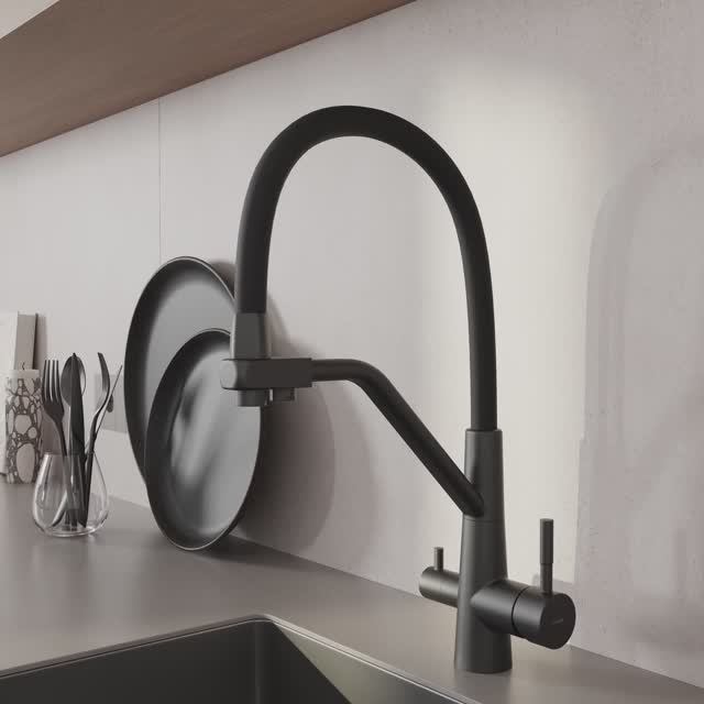 Смеситель для кухни VIVO черный (Арт. 68218) смотреть онлайн