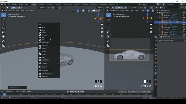 Camera path and tracking in Blender 2.9 | circular path смотреть онлайн