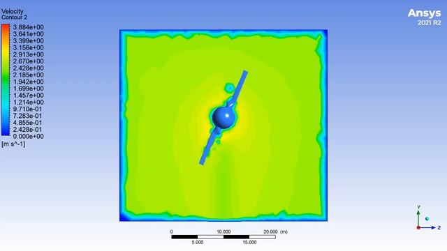 Simulation visualization of Tidal Turbine as Rigid Body | Ansys CFX смотреть онлайн