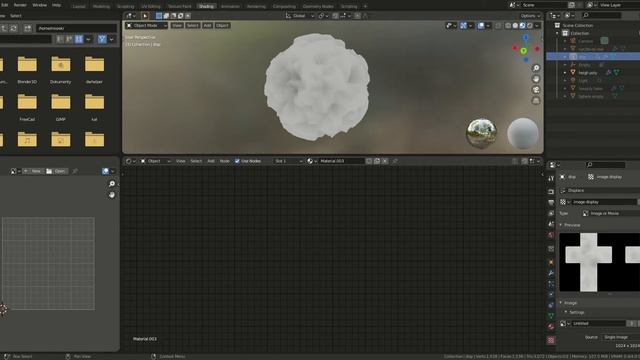 BLENDER 3D - 3D displaycment - heigh map bake high poly to low poly смотреть онлайн