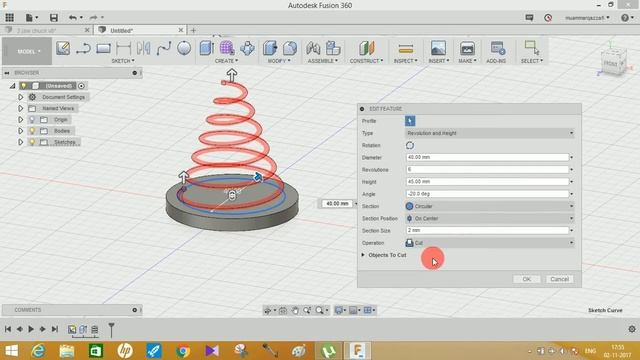 Complex spiral shapes |scroll plate| - fusion 360 tutorials смотреть онлайн