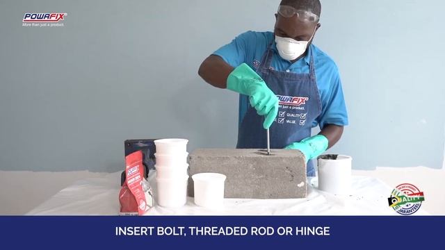 How to fix a bolt into concrete with Powafix Anchor Crete смотреть онлайн