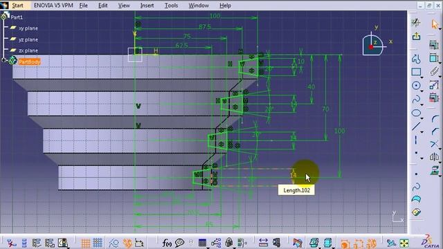 Catia Tutorial - Shaft and Groove - Part design смотреть онлайн