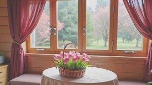 Футаж 8 Марта в весеннем саду