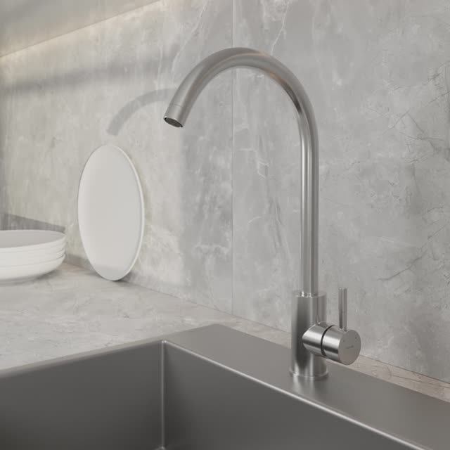 Смеситель для кухни COMO сатин (Арт. 68242) смотреть онлайн