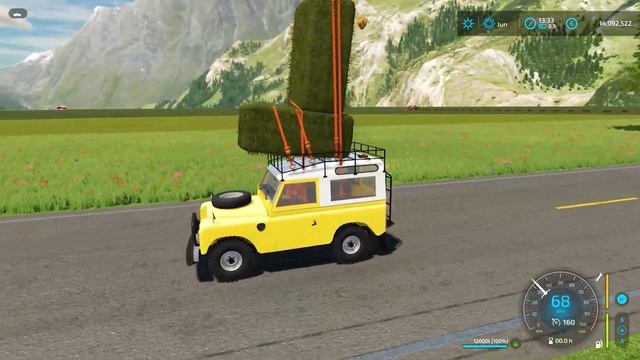 LAND ROVER OF COLORS ! TRANSPORRING GRASS WITH LAND ROVER ! FAST TRACTOR ! Farming Simulator 22 ! смотреть онлайн
