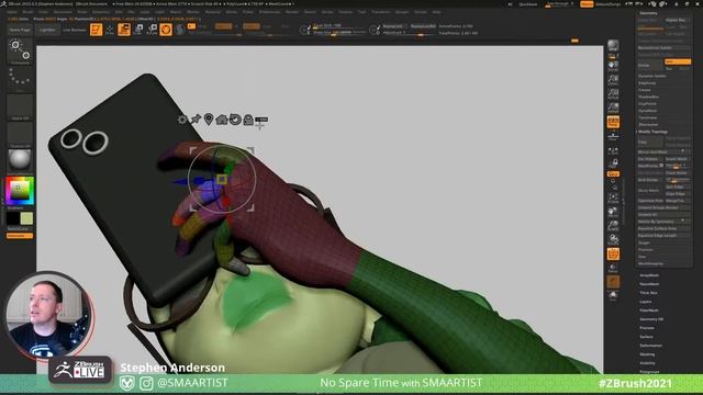 No Spare Time with SMAARTIST - Stephen Anderson - ZBrush 2022 смотреть онлайн