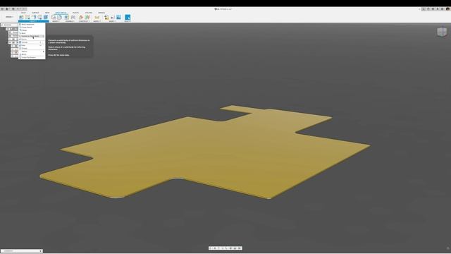 Fusion 360 - "bending" imported geomerty смотреть онлайн