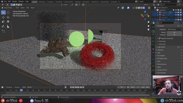 Samples, Denoise y Ruido en Cycles - Blender 2.9 - Tutorial Blender смотреть онлайн