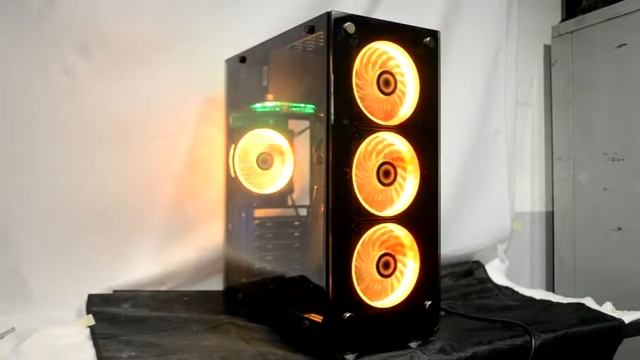 Coolman Mirror Tempered Glass Case with Gamemax 4pcs x 12Rainbow Fans + Remote + Powerbox 900w RGB смотреть онлайн