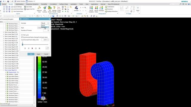 NX Nastran Sol601 NonLinear Contact смотреть онлайн