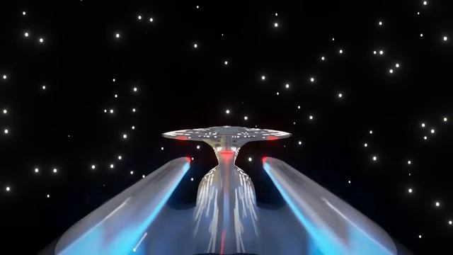 Enterprise D Jump to Earth (Blender EEVEE+SSGI addon) смотреть онлайн