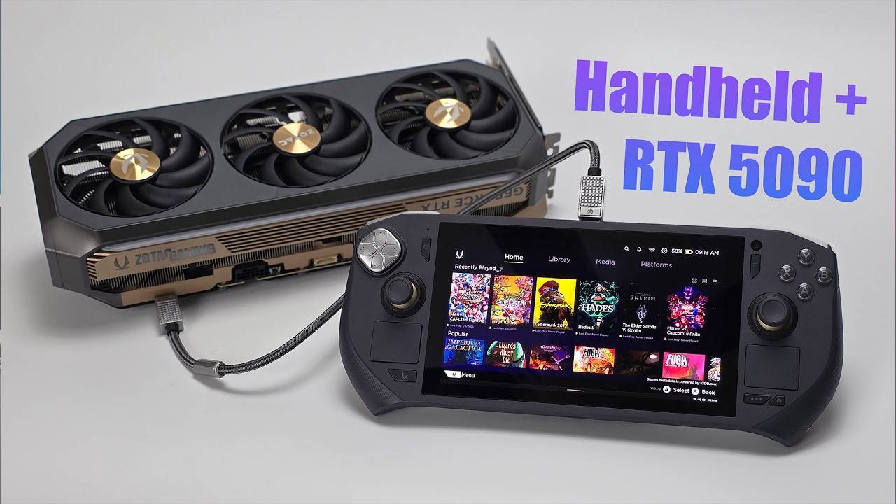 RTX 5090 EGPU Test Zotac Zone (USB4) Vs AYANEO 3 (OCuLINK) At 4K