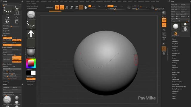 032 Zbrush 2020 Deco Curve Dots Brush смотреть онлайн