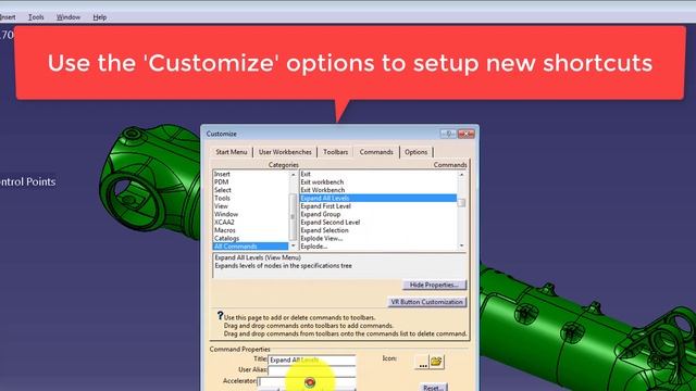 CATIA V5 - TIPS AND TRICKS - SHORTCUTS TO QUICKLY EXPAND OR COLLAPSE DESIGN TREE смотреть онлайн