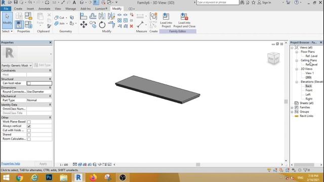 How to create Dining table furniture using metric furniture families in Revit. смотреть онлайн