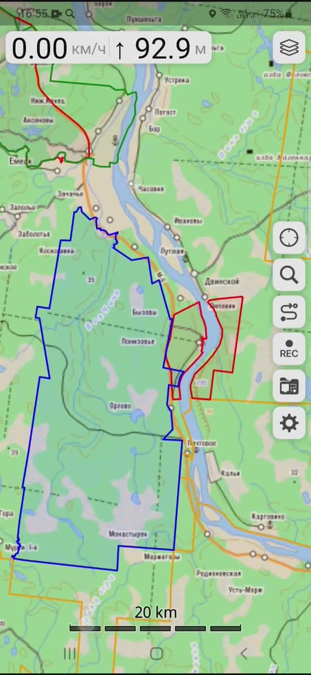 Карта охотничьих угодий Архангельской области
