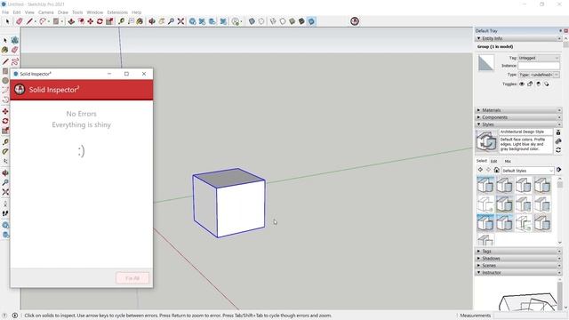 How to use Solid inspector | plugin | Sketchup | Hindi смотреть онлайн