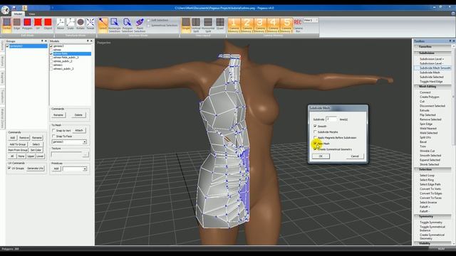 Pegasus Modeler 4.0 - Subdivide Mesh